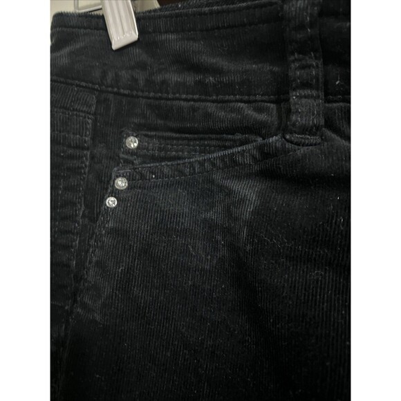 White House Black Market Black Slim Leg Pants Women's Size 2R 99%cotton - Picture 3 of 11